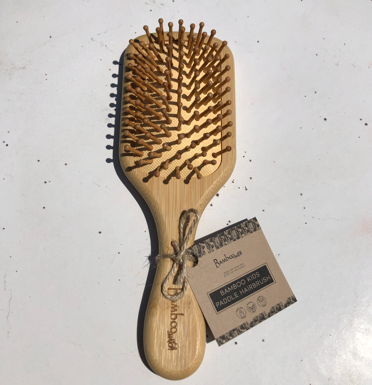 Bamboo Paddle Hairbrush | Small Paddle | Stocking Stuffer