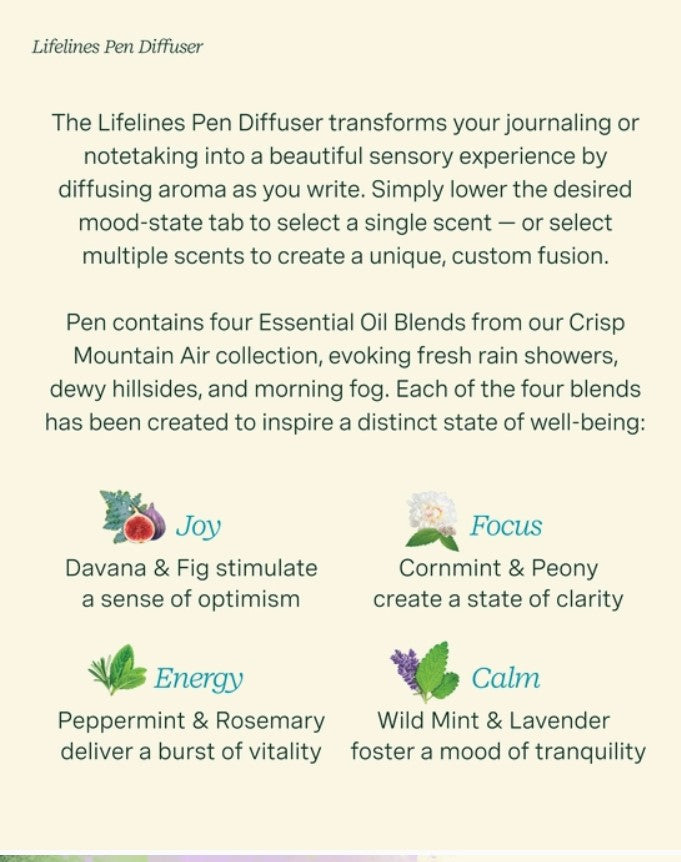 Lifelines Pen Diffuser with Essential Oil Blend - CMA