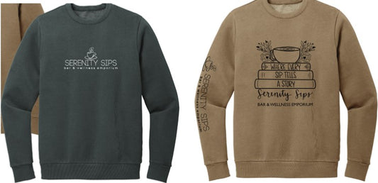 Serenity Sips Crewneck Sweatshirt